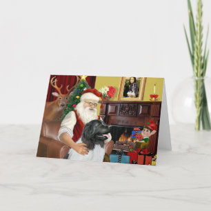 Santa's Newfie Landseer Holiday Card