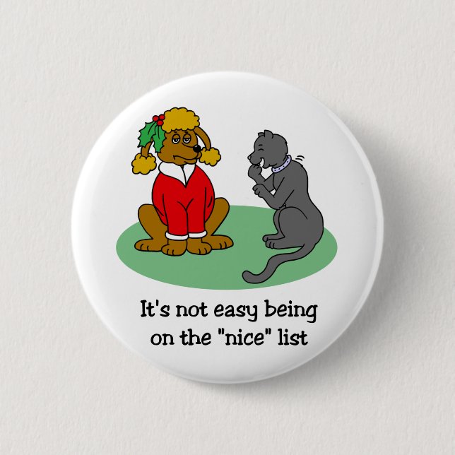 Santa's Nice List button (Front)