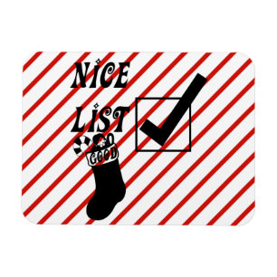 Santas Nice list Christmas Stocking art Magnet