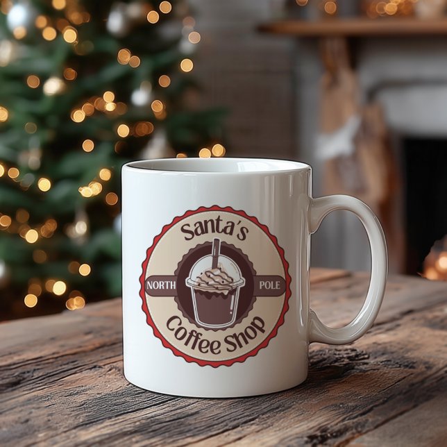 Santa's North Pole Coffee Shop Christmas Mug (Creator Uploaded)