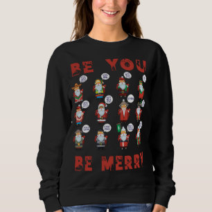 Santas of the World Christmas Happy New Year in La Sweatshirt