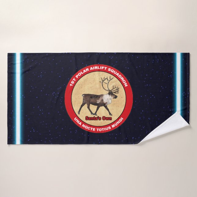 Santa's Own - 1st Polar Airlift Squadron Bath Towel (Bath Towel)