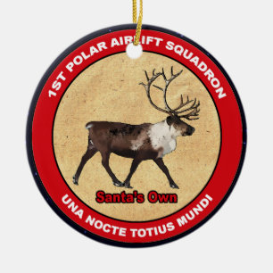 Santa's Own - 1st Polar Airlift Squadron Ceramic Tree Decoration