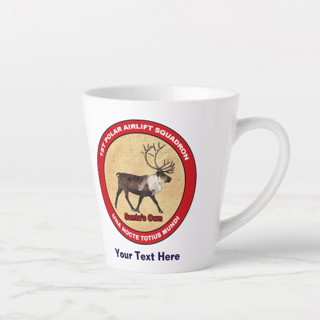 Santa's Own - 1st Polar Airlift Squadron Latte Mug (Right)