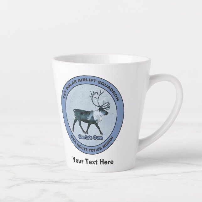 Santa's Own - 1st Polar Airlift Squadron Latte Mug (Right)
