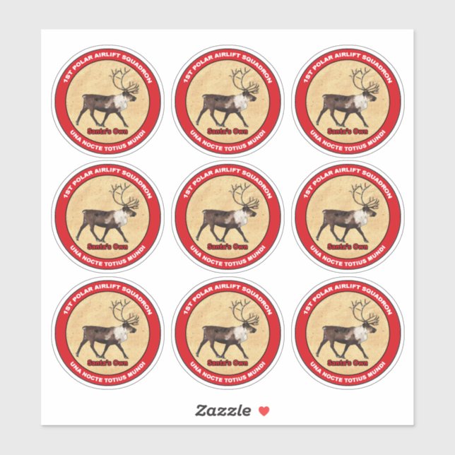 Santa's Own - 1st Polar Airlift Squadron Sticker (Sheet)