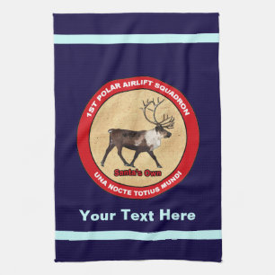 Santa's Own - 1st Polar Airlift Squadron Tea Towel