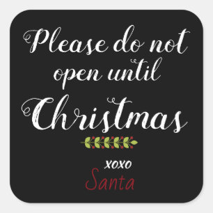 Santa's Package Warning Stickers for Grownups!