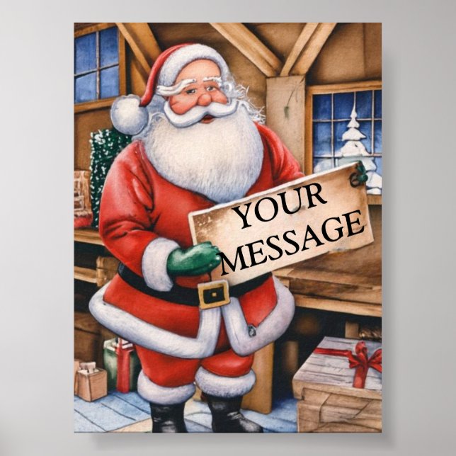 Santa's Personal Message Board: A Christmas Keepsa Poster (Front)