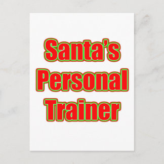 Santa's Personal Trainer Holiday Postcard