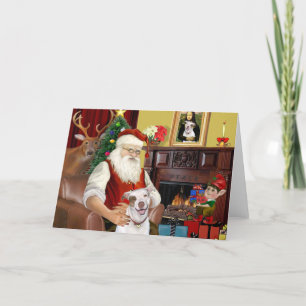 Santa's Pit Bull #2 Holiday Card