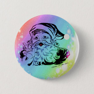 Santa's Rainbow 6 Cm Round Badge