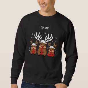 Santas Reindeer Squad Crew Festive  Sweatshirt