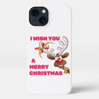 SANTA'S REINDEER WISHES YOU A MERRY CHRISTMAS iPhone 13 CASE