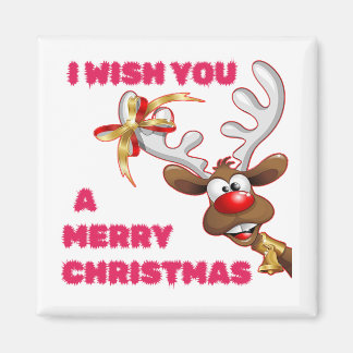 SANTA'S REINDEER WISHES YOU A MERRY CHRISTMAS MAGNET