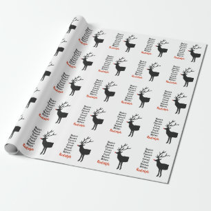 Santa's Reindeer Wrapping Paper