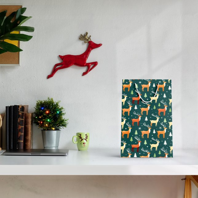 Santa's Retro Reindeer Gift Bag (Creator Uploaded)