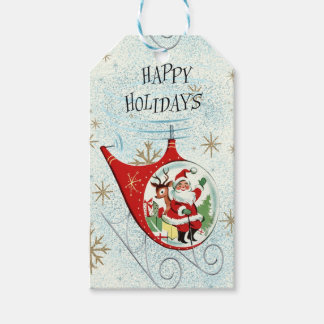 Santa's Retro Rotor Sleigh Gift Tags