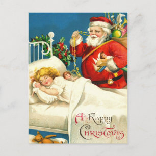 Santa's Secret Visit Holiday Postcard