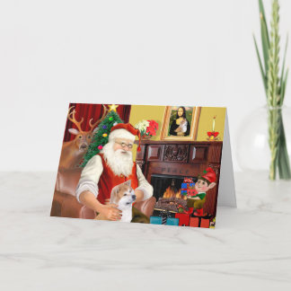 Santa's Shiba Inu (lkup) Holiday Card
