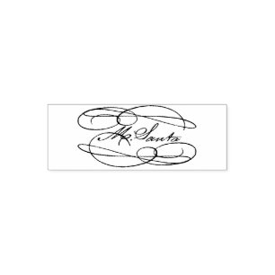Santa's Signature Christmas Self-inking Stamp