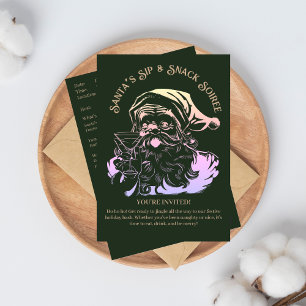 Santa's Sip & Snack Soiree Christmas Party Invitation
