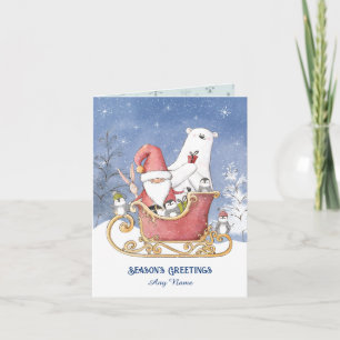Santa's Sleigh Christmas Card