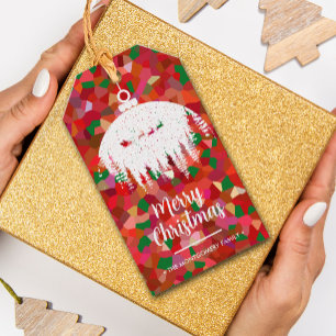 Santa's Sleigh Christmas Ornament Gift Tags