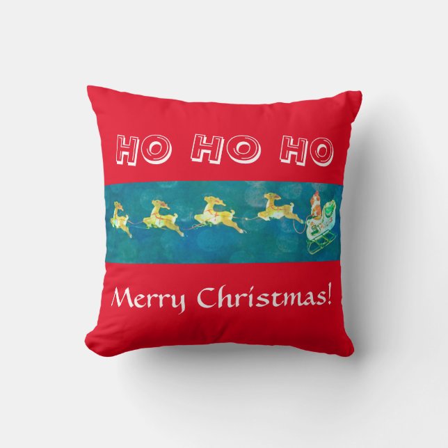 Santa's Sleigh Cushion (Front)