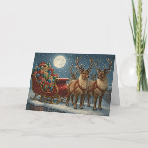 Santa's Sleigh Holiday Card