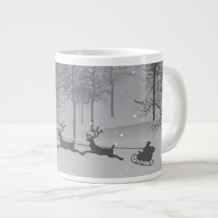 Santa's Sleigh in a Winter Wonderland Large Coffee Mug