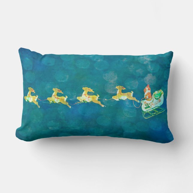 Santa's Sleigh Lumbar Cushion (Front)