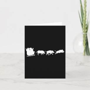 Santas Sleigh Pulled By Wild Hog - Boar Hog Huntin Card