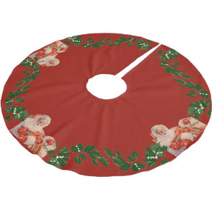 Santas Sleigh Ride Brushed Polyester Tree Skirt