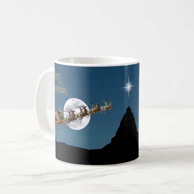 Santa's Sleigh Ride Coffee Mug (Front Left)