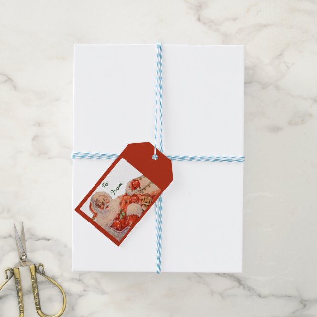 Santas Sleigh Ride Gift Tags (With Twine)
