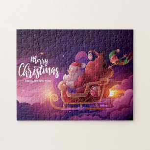 Santa's Sleigh Rocket Jigsaw Puzzle
