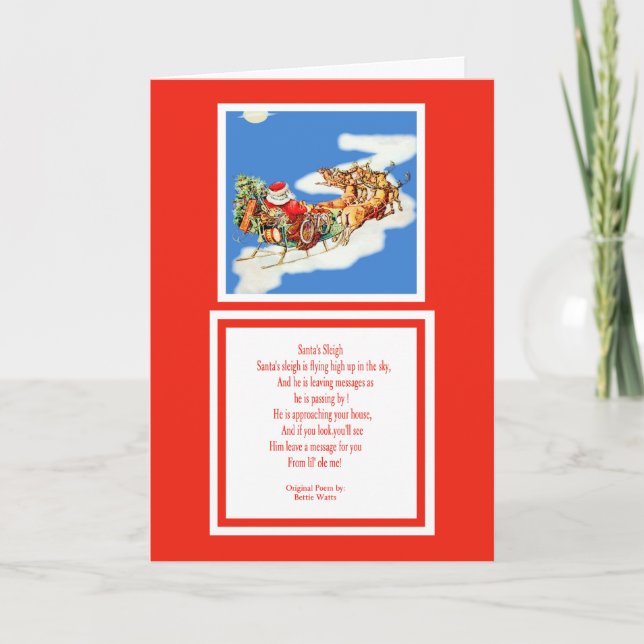 Santa's Sleign Holiday Card (Front)