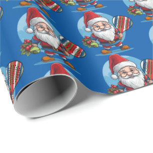 🎾🎄Santa's Smashing Serve Padel Wrapping Paper