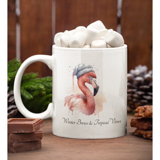 Santa's Snowbird Flamingo, custom Coffee Mug (Creator Uploaded)
