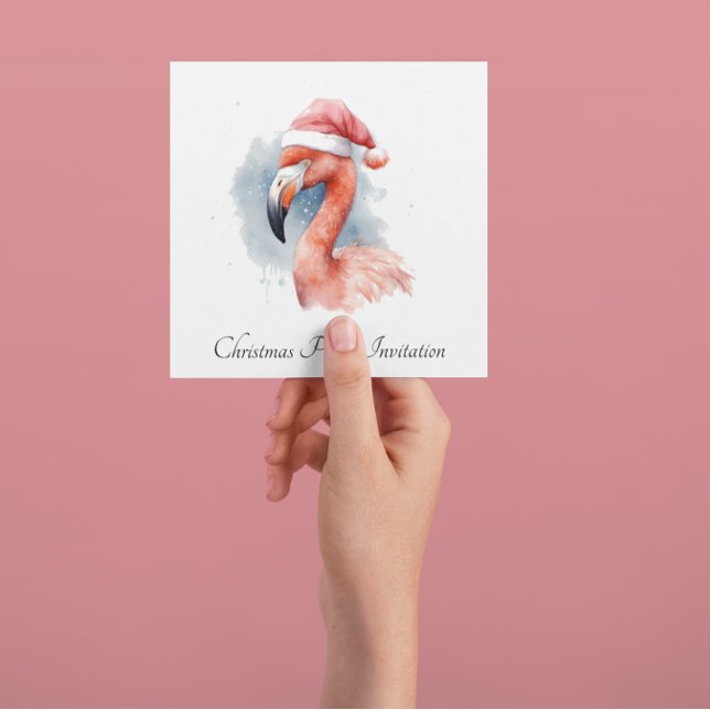 Santa's Snowbird Flamingo, custom Invitation (Creator Uploaded)