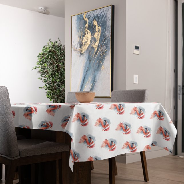 Santa's Snowbird Flamingo Tablecloth (Creator Uploaded)