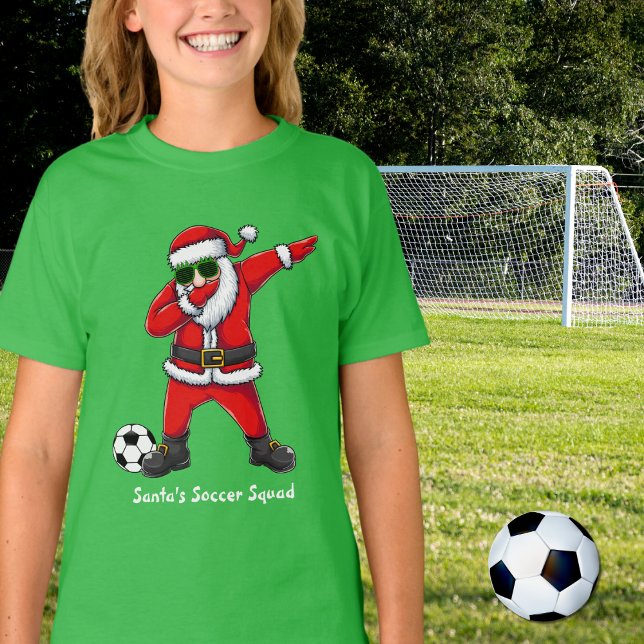 Santa's Soccer Squad Dabbing Dance Santa Christmas T-Shirt (Creator Uploaded)