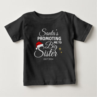 Santa's Special Surprise Big Sister Promotion Baby T-Shirt