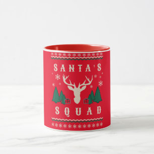 Santa's Squad Ugly Christmas Sweater Mug