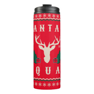 Santa's Squad Ugly Christmas Sweater Thermal Tumbler