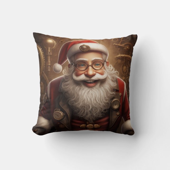Santa's Steampunk Christmas Cushion (Front)