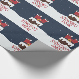 Santa's Stuck in the Chimney, Merry Christmas Wrapping Paper