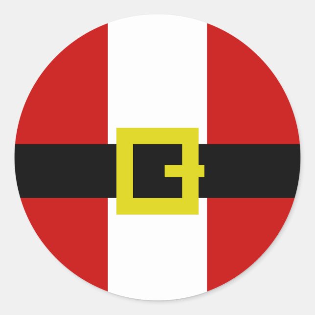 Santa's Suit Classic Round Sticker (Front)