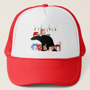 Santa's Surprise Pooping Dog Trucker Hat